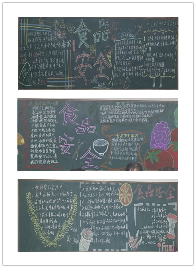 舌尖上的安全——信息管理学院"食品安全"黑板报评比圆满结束